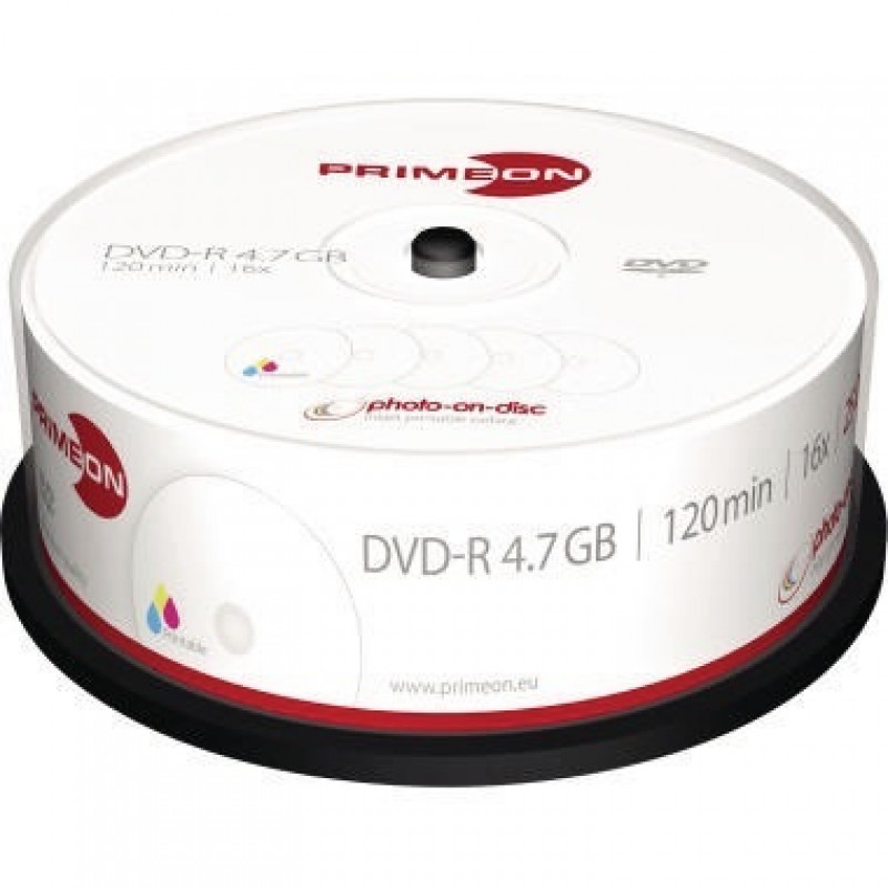 PRIMEON DVD-R 2761205 16x 4,7GB 120Min. Spindel 25 St./Pack. PRIMEON DVD-R 2761205 16x 4,7GB 120Min. Spindel 25 St./Pack.