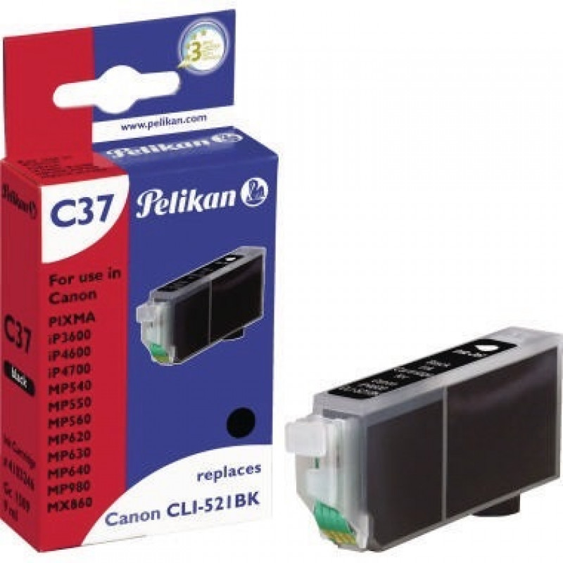 Pelikan Tintenpatrone 4103246 C37 wie Canon CLI521BK schwarz Pelikan Tintenpatrone 4103246 C37 wie Canon CLI521BK schwarz