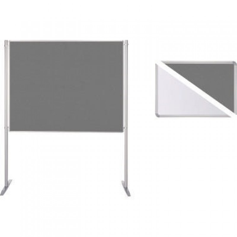 Ultradex Stellwand 747428 150x120cm Filz/Whiteboard Stabfuß ws/gr Ultradex Stellwand 747428 150x120cm Filz/Whiteboard Stabfuß ws/gr