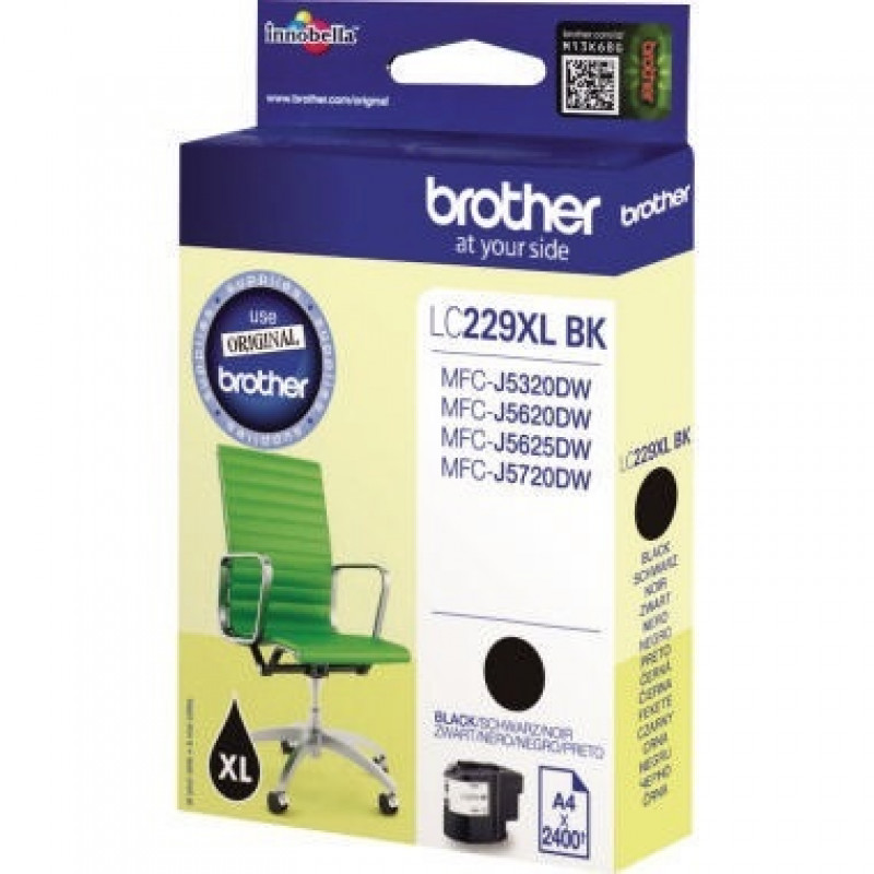 Brother Tintenpatrone LC229XLBK 2.400Seiten schwarz Brother Tintenpatrone LC229XLBK 2.400Seiten schwarz