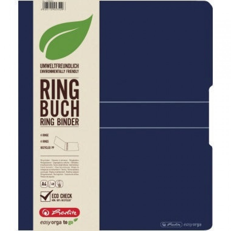 Herlitz Ringbuch 11282654 DIN A4 4Ringe 16mm dunkelblau Herlitz Ringbuch 11282654 DIN A4 4Ringe 16mm dunkelblau