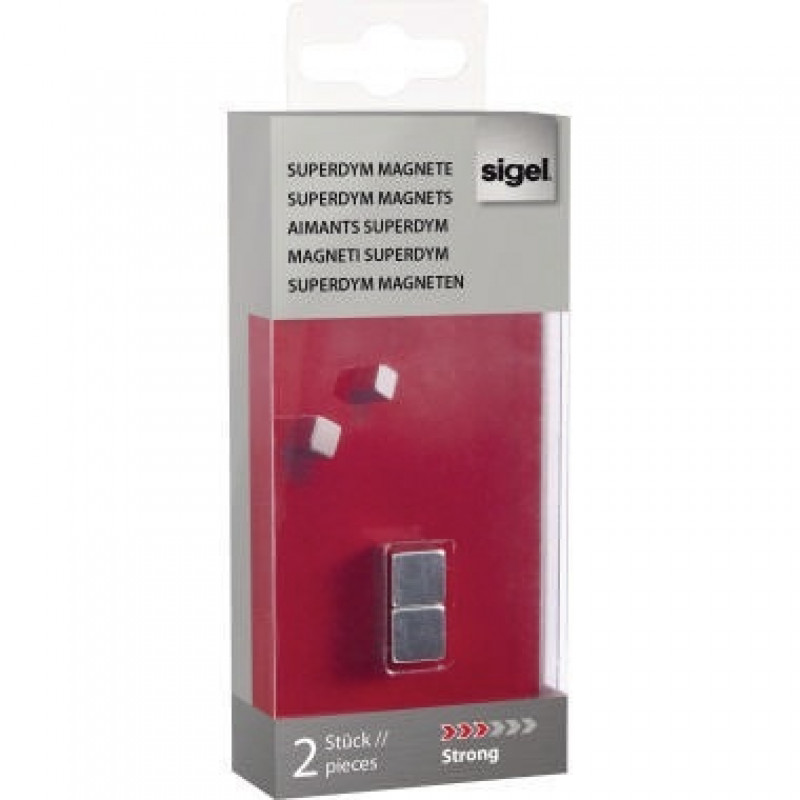 Sigel Magnet SuperDym C5 GL191 10x10x10mm silber 2 St./Pack. Sigel Magnet SuperDym C5 GL191 10x10x10mm silber 2 St./Pack.