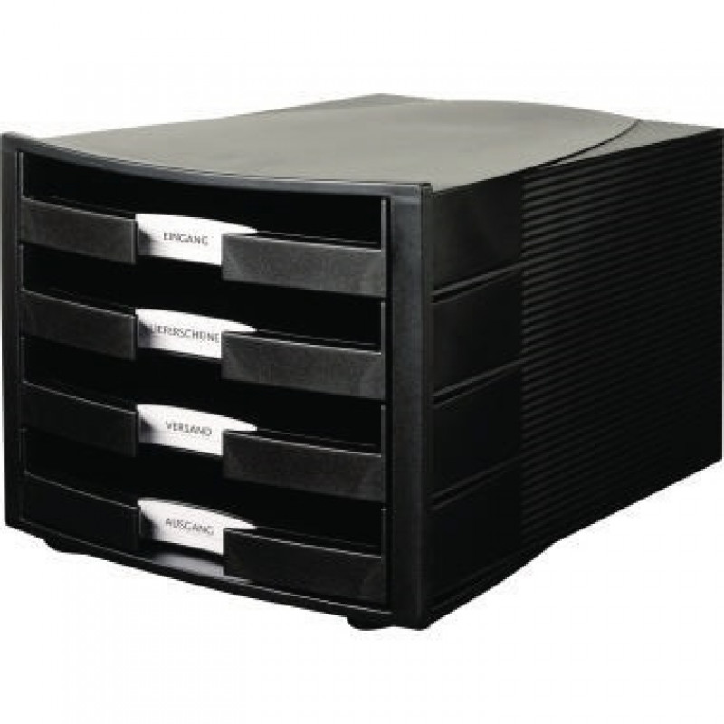 HAN Schubladenbox IMPULS 1011-X-13 DIN A4/C4 4Fächer schwarz HAN Schubladenbox IMPULS 1011-X-13 DIN A4/C4 4Fächer schwarz