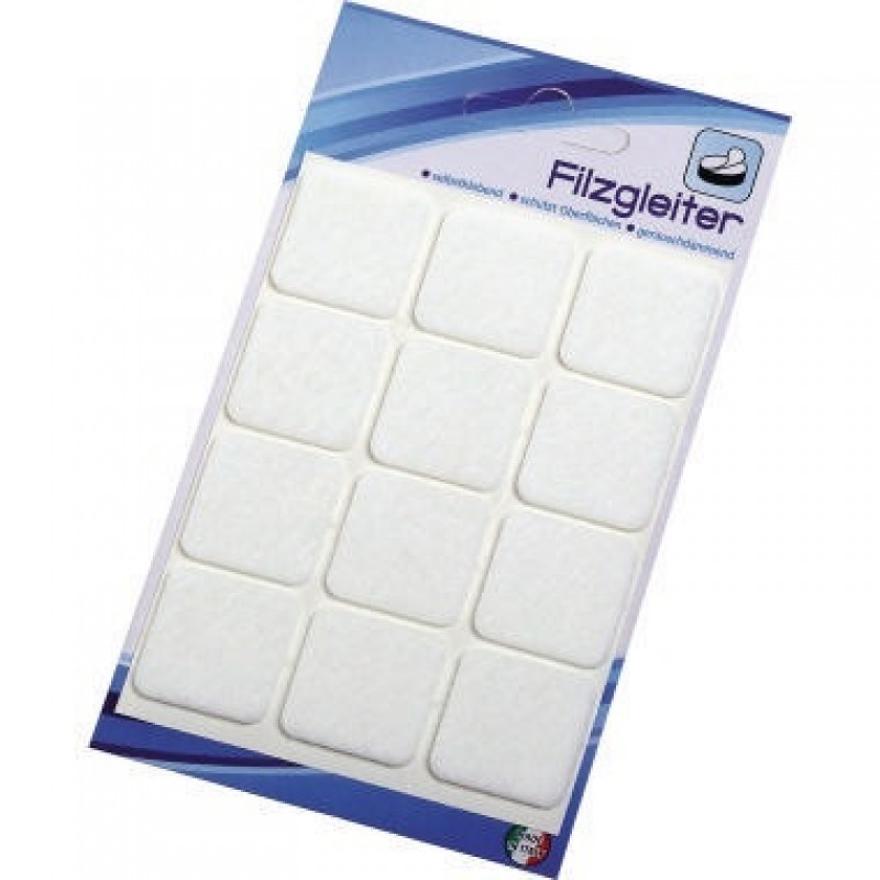 Möbelfilzgleiter 40QM 3,5cm weiss 12 St./Pack. Möbelfilzgleiter 40QM 3,5cm weiss 12 St./Pack.