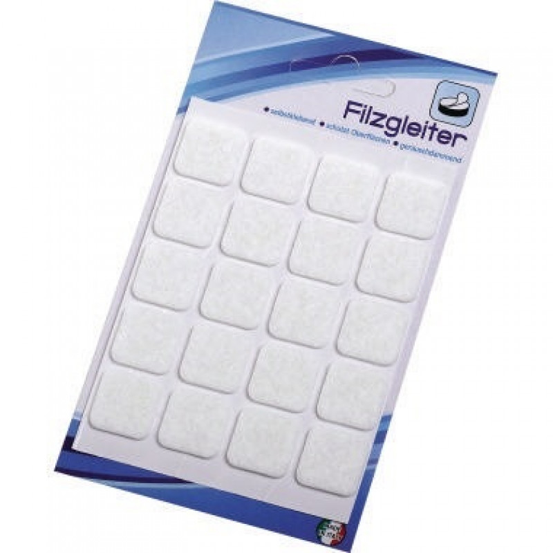 Möbelfilzgleiter 40QS 2,5cm weiss 20 St./Pack. Möbelfilzgleiter 40QS 2,5cm weiss 20 St./Pack.