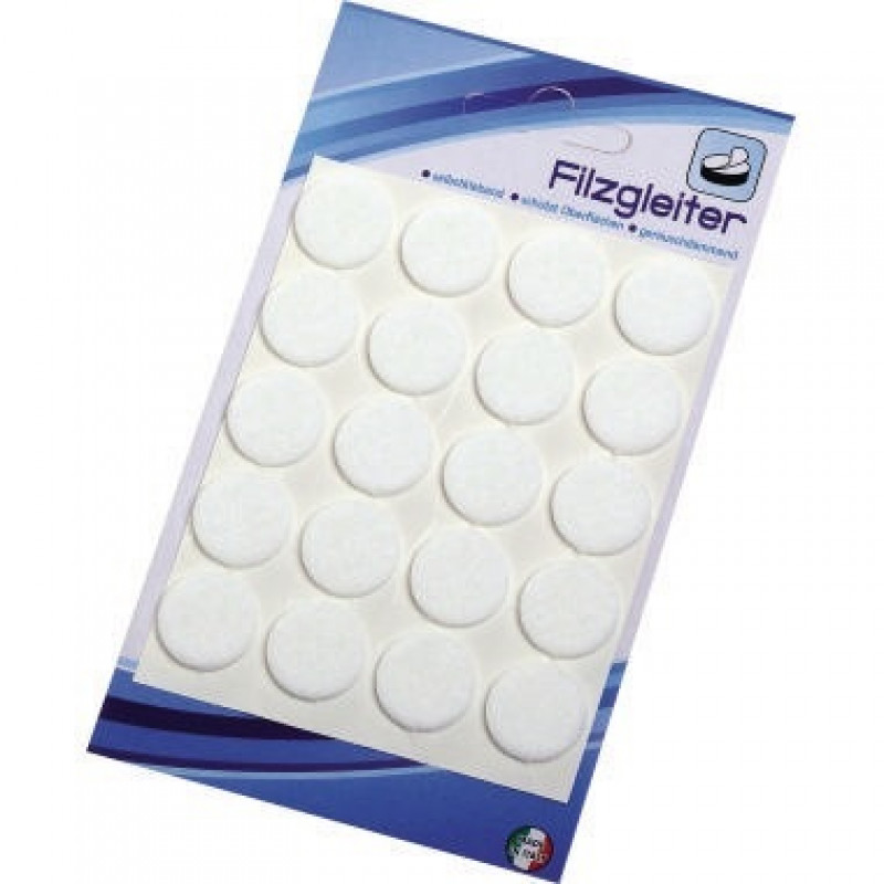 Möbelfilzgleiter 40RS 2cm weiss 20 St./Pack. Möbelfilzgleiter 40RS 2cm weiss 20 St./Pack.
