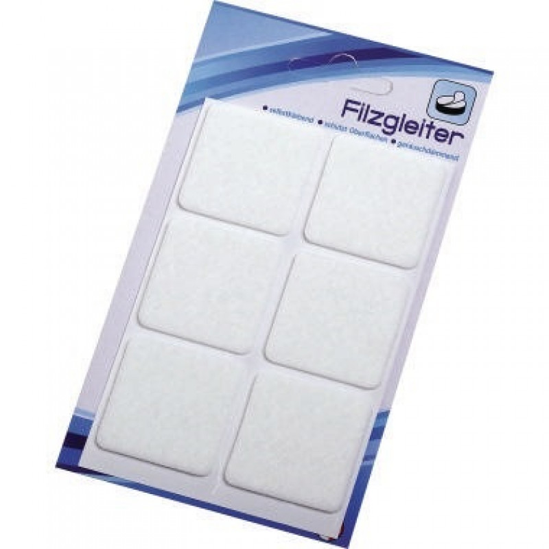 Möbelfilzgleiter 40QL 5cm weiss 6 St./Pack. Möbelfilzgleiter 40QL 5cm weiss 6 St./Pack.
