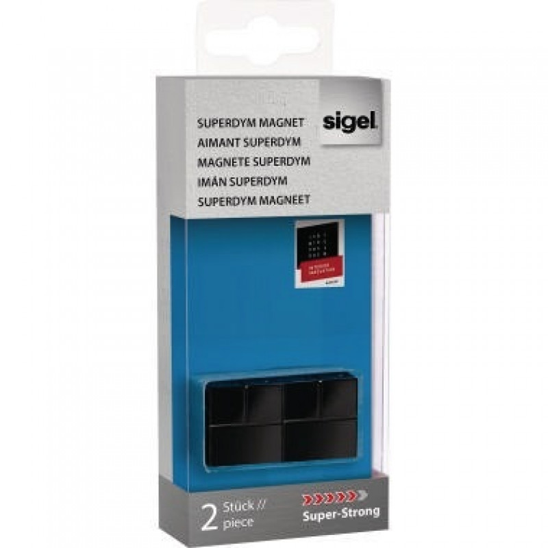 Sigel Magnet Cube Design GL722 20x20x20mm sw 2 St./Pack. Sigel Magnet Cube Design GL722 20x20x20mm sw 2 St./Pack.