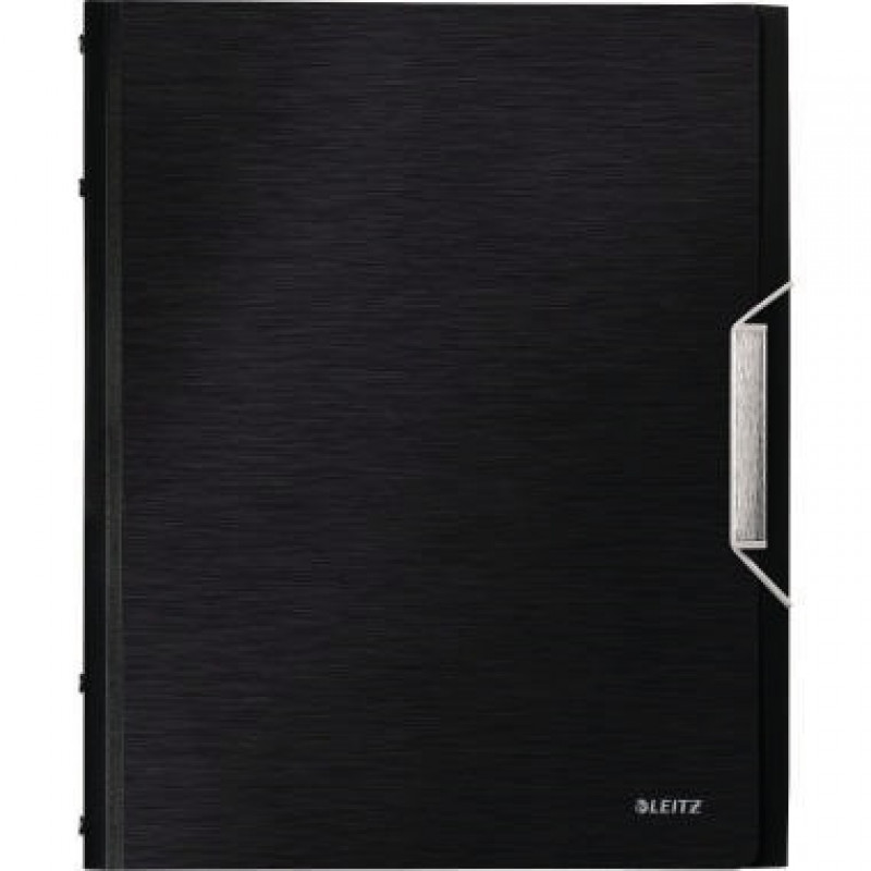 Leitz Ordnungsmappe Style 39950094 DIN A4 6Fächer PP satin schwarz