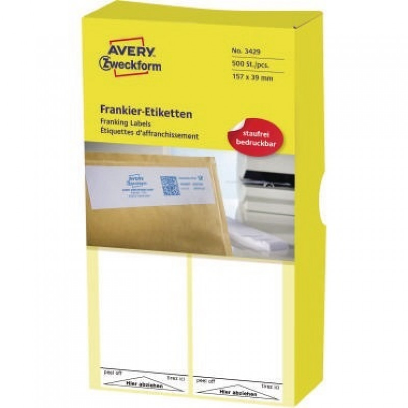Avery Zweckform Frankieretikett 3429 157x39mm 500 St./Pack. Avery Zweckform Frankieretikett 3429 157x39mm 500 St./Pack.