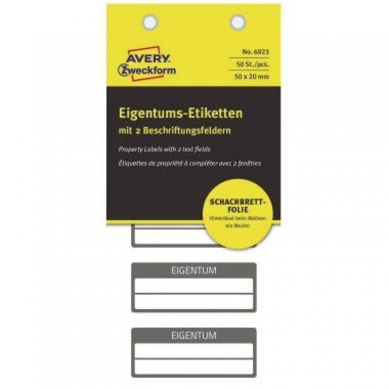 Avery Zweckform Eigentumsetikett 6923 VOID 50x20mm sw 50 St./Pack. Avery Zweckform Eigentumsetikett 6923 VOID 50x20mm sw 50 St./Pack.
