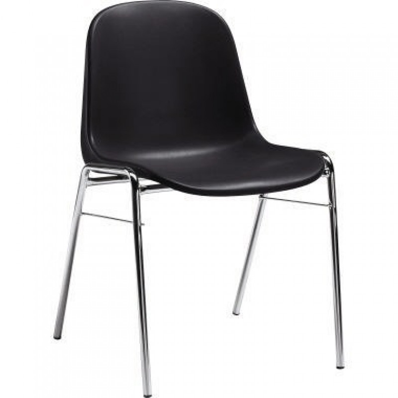 Besucherstuhl Gestell verchromt Sitzschale Polyamid anthrazit Besucherstuhl Gestell verchromt Sitzschale Polyamid anthrazit