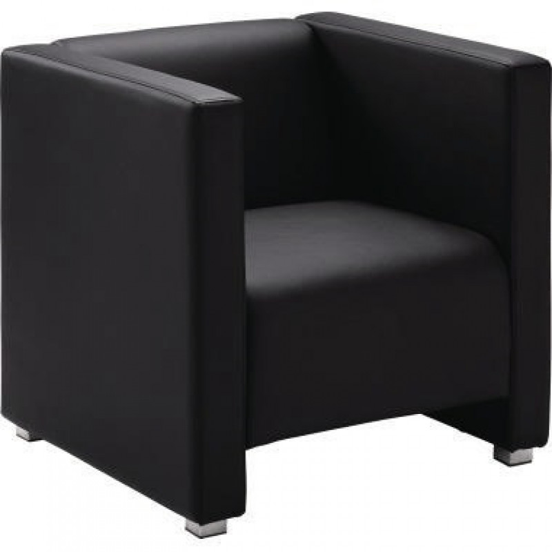 Sessel PU Leder 700x700x700mm schwarz Sessel PU Leder 700x700x700mm schwarz