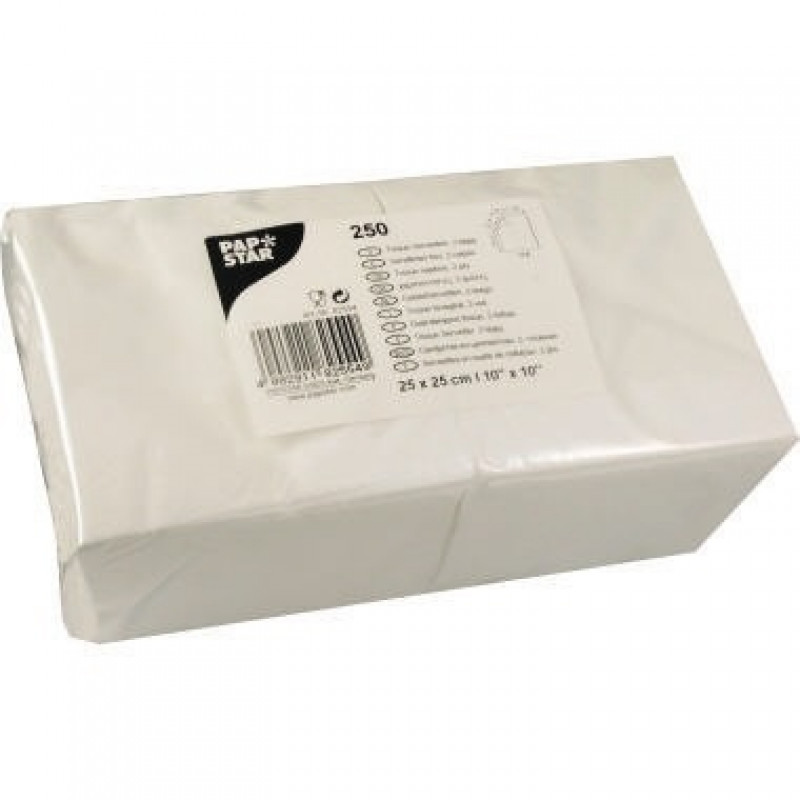PAPSTAR Serviette 82554 25x25cm 1/4 Falz 2lagig weiß 250 St./Pack. PAPSTAR Serviette 82554 25x25cm 1/4 Falz 2lagig weiß 250 St./Pack.