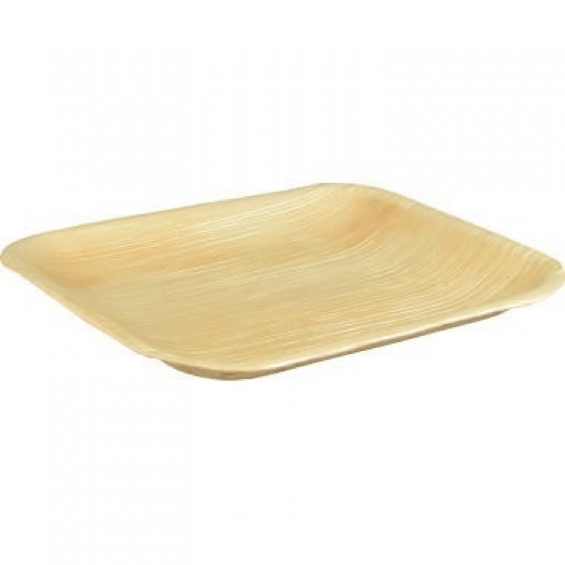 PAPSTAR Teller pure 85506 18x18x2cm eckig Holz 25 St./Pack.