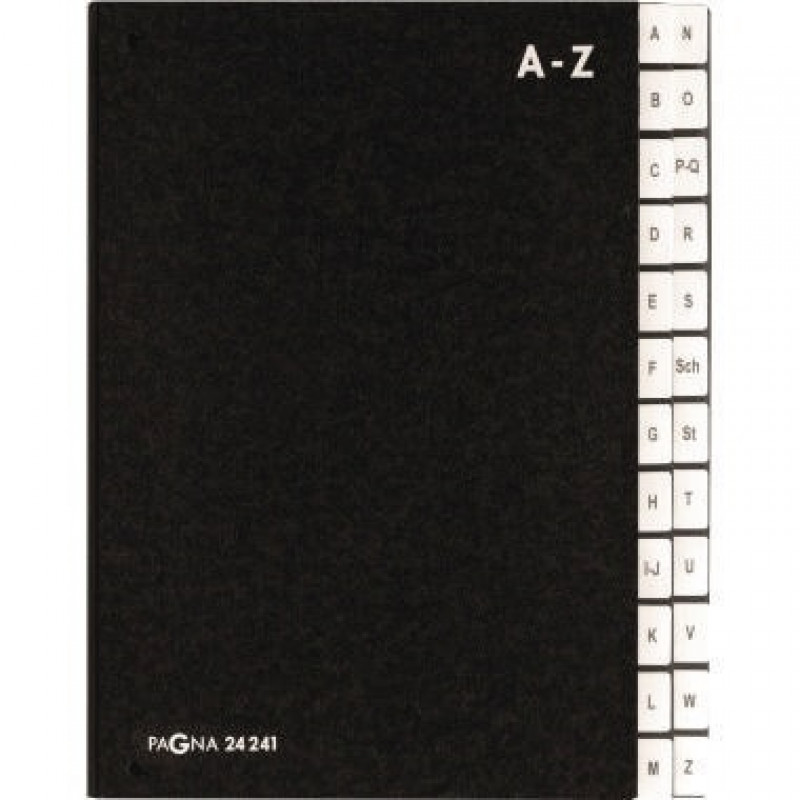 PAGNA Pultordner 24241-04 DIN A4 A-Z 24Fächer Hartpappe sw PAGNA Pultordner 24241-04 DIN A4 A-Z 24Fächer Hartpappe sw