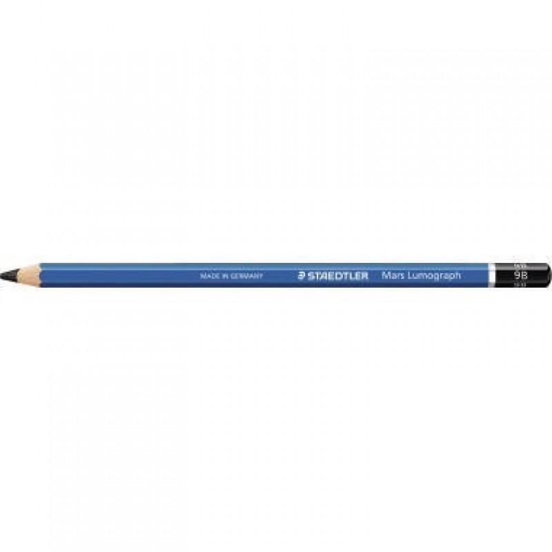 STAEDTLER Bleistift Mars Lumograph 100-9B 17,5cm 9B Schaft blau STAEDTLER Bleistift Mars Lumograph 100-9B 17,5cm 9B Schaft blau