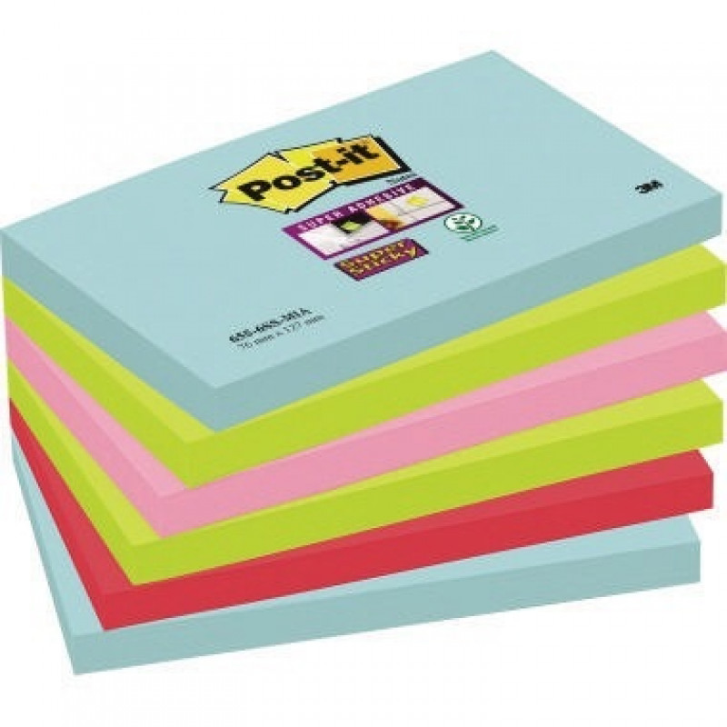 Post-it Haftnotiz Super Sticky Miami 6556SMI 127x76mm 6 St./Pack. Post-it Haftnotiz Super Sticky Miami 6556SMI 127x76mm 6 St./Pack.