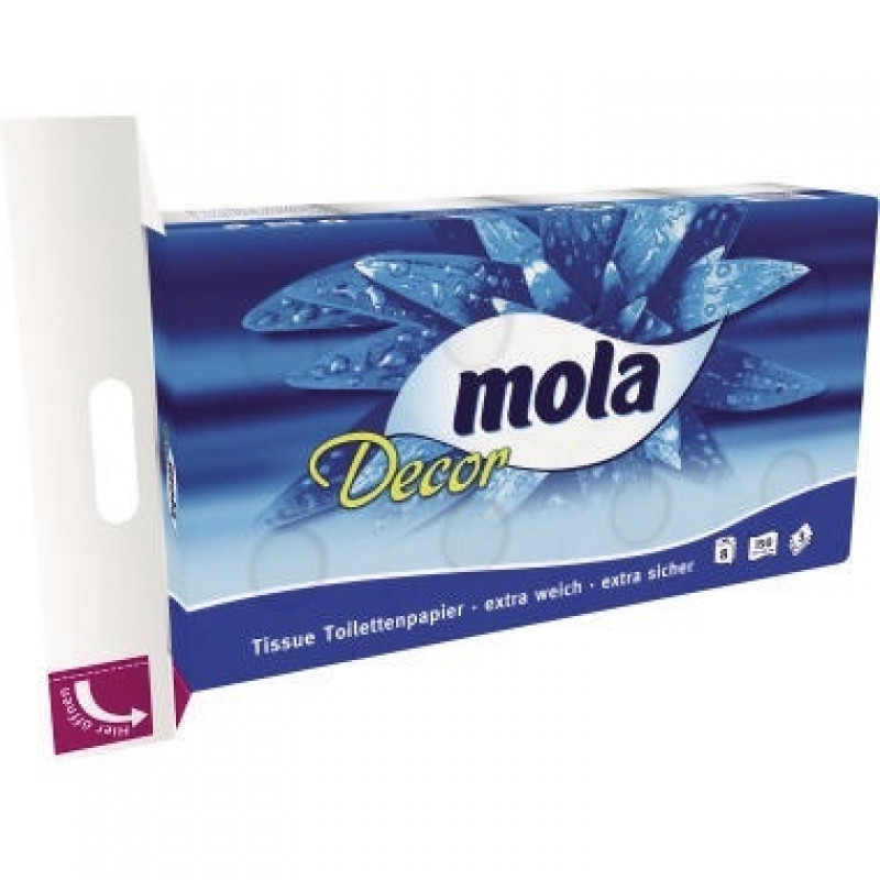 Mola Toilettenpapier Decor 201910 3lagig 150Blatt 8 Rl./Pack. Mola Toilettenpapier Decor 201910 3lagig 150Blatt 8 Rl./Pack.