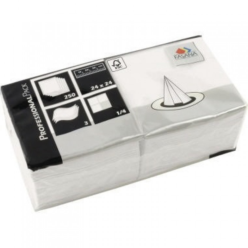FASANA Serviette 217669 24x24cm 3lagig weiß 250 St./Pack. FASANA Serviette 217669 24x24cm 3lagig weiß 250 St./Pack.