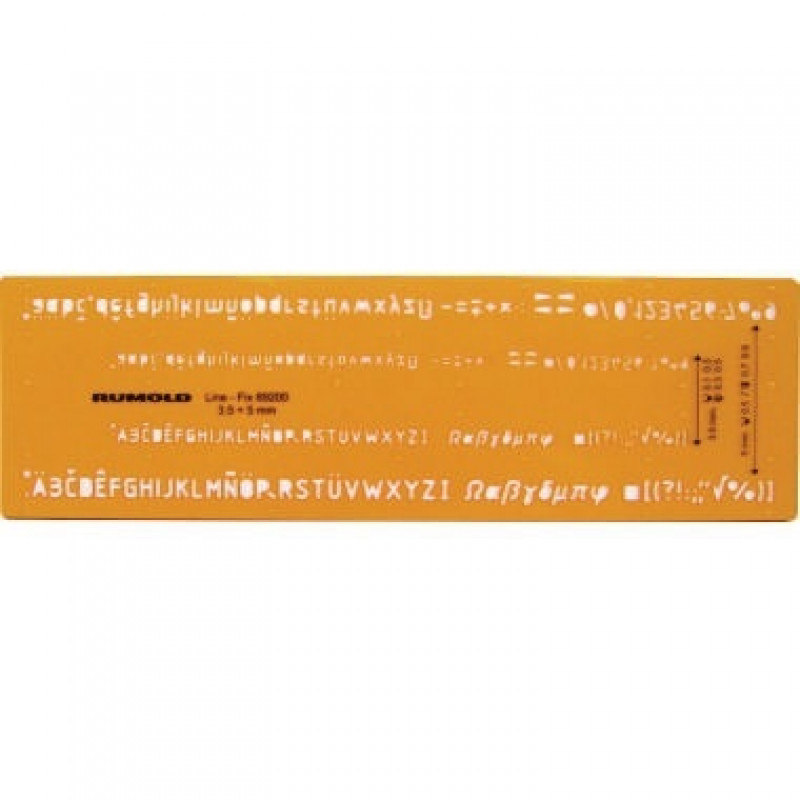 RUMOLD Schriftschablone 89200 Fineliner Schrifthöhe 3,5/5mm or RUMOLD Schriftschablone 89200 Fineliner Schrifthöhe 3,5/5mm or