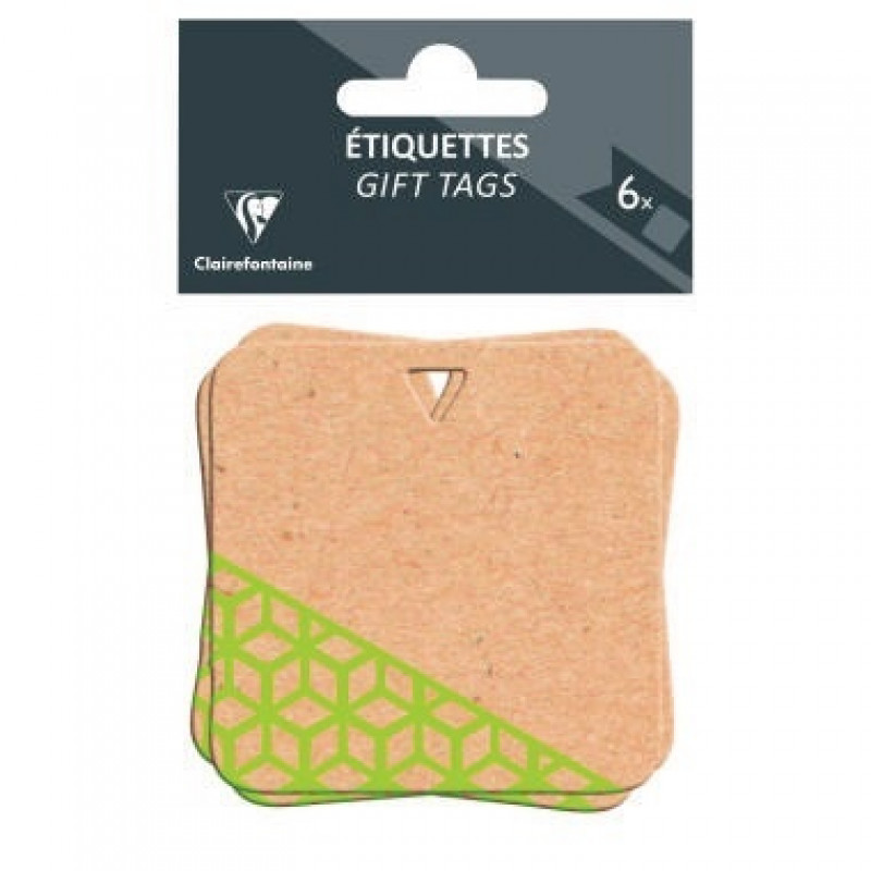 Clairefontaine Geschenkanhänger 223748C sortiert gelb 6 St./Pack.