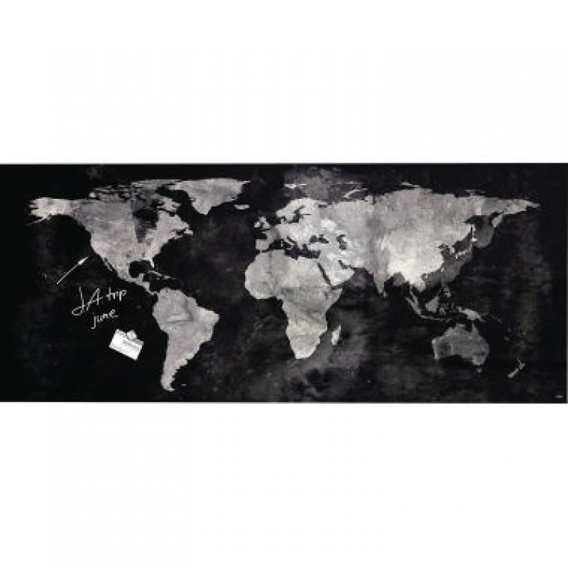 Sigel Multifunktionstafel artverum GL246 130x55cm World Map Sigel Multifunktionstafel artverum GL246 130x55cm World Map