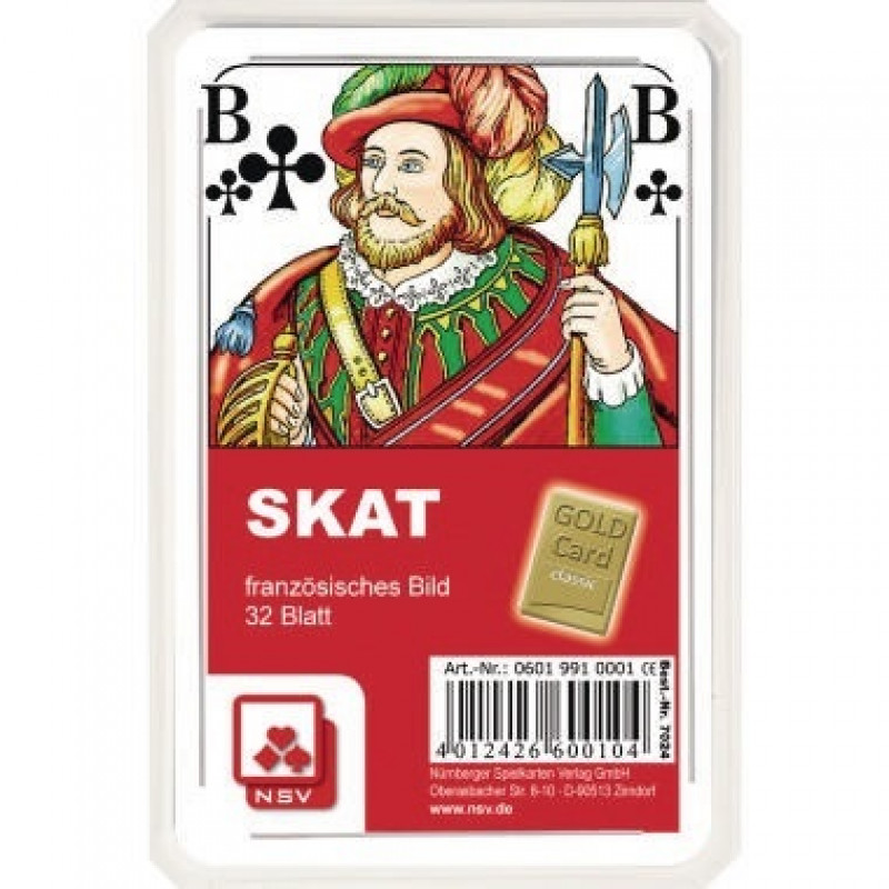 GoldCard Spielkarten Skat Classic 70.24 Französisches Bild 32Blatt
