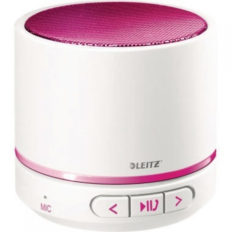 Leitz Lautsprecher WOW 63581023 Bluetooth Mikrofon weiß/pink Leitz Lautsprecher WOW 63581023 Bluetooth Mikrofon weiß/pink
