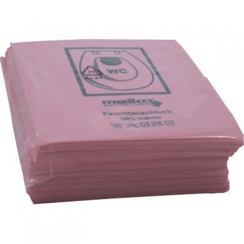 Feuchtwischtuch Piktogramm WC 35x40cm rosa 10 St./Pack. Feuchtwischtuch Piktogramm WC 35x40cm rosa 10 St./Pack.