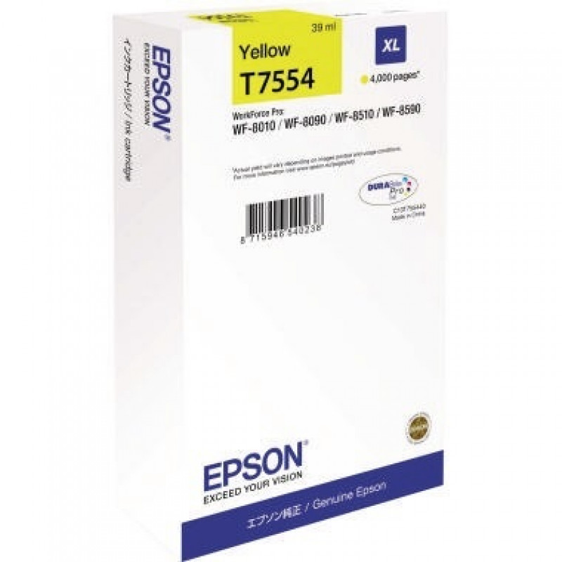 Epson Tintenpatrone C13T755440 XL 4.000Seiten gelb Epson Tintenpatrone C13T755440 XL 4.000Seiten gelb
