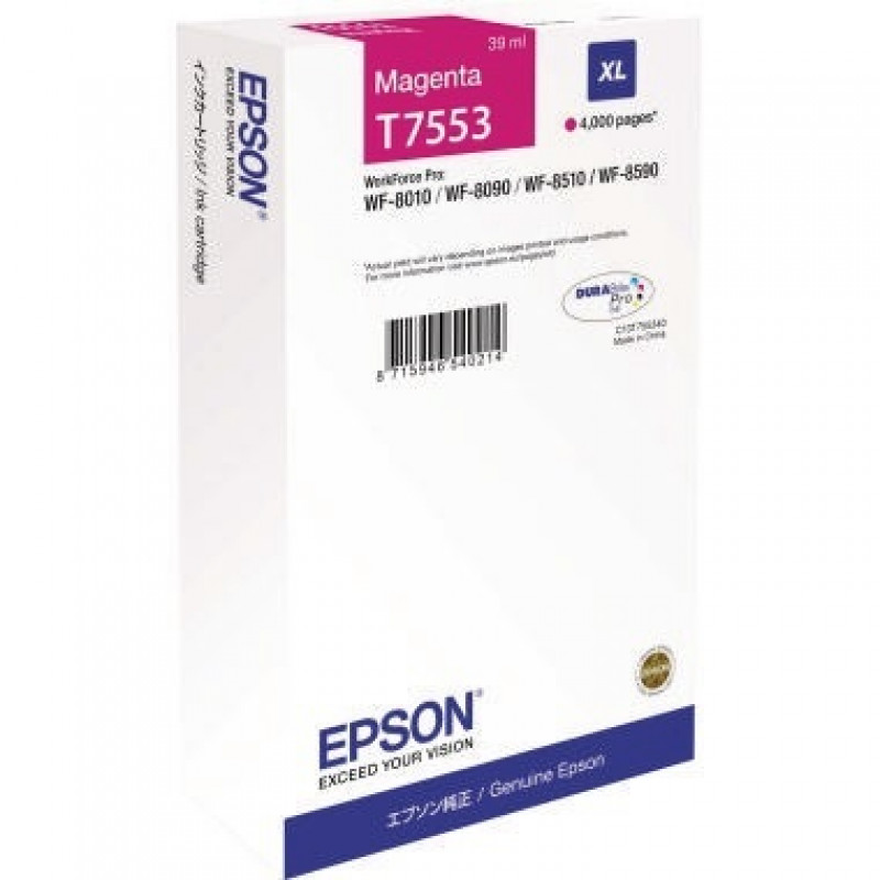 Epson Tintenpatrone C13T755340 XL 4.000Seiten magenta Epson Tintenpatrone C13T755340 XL 4.000Seiten magenta