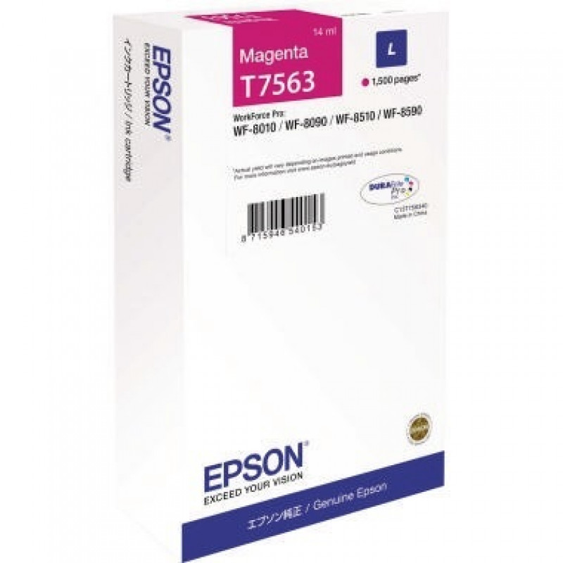 Epson Tintenpatrone C13T756340 L 1.500Seiten magenta Epson Tintenpatrone C13T756340 L 1.500Seiten magenta