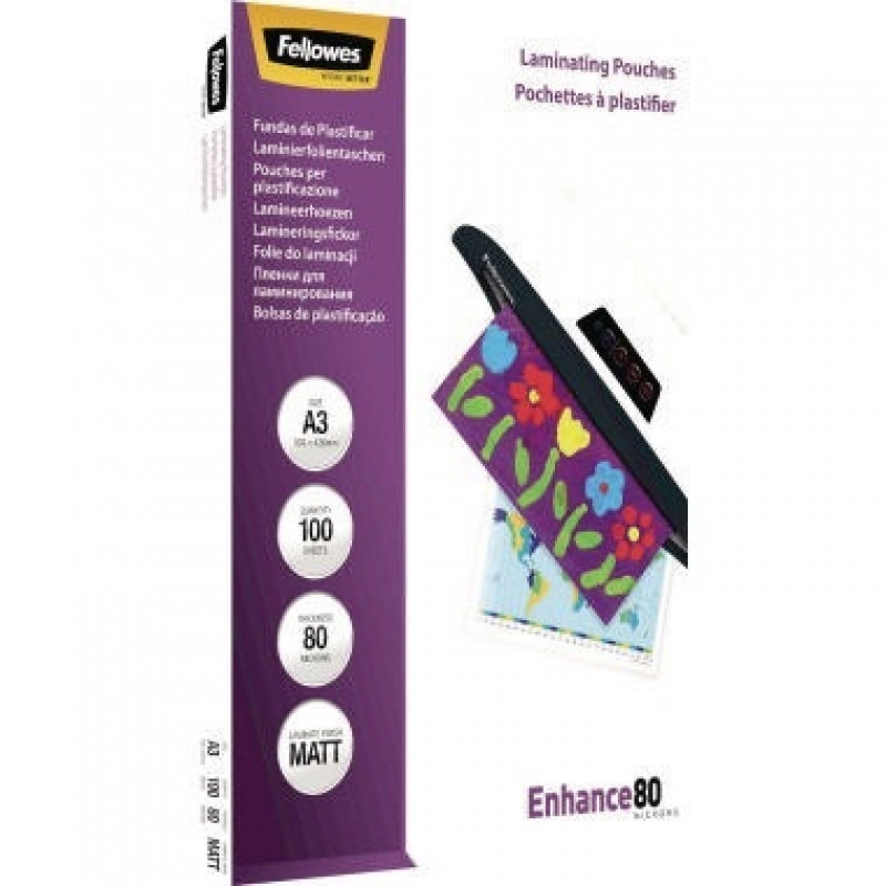 Fellowes Laminierfolie Enhance 80 5452003 DIN A3 tr 100 St./Pack.