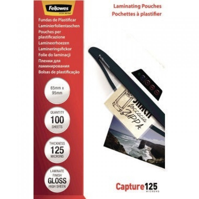 Fellowes Laminierfolie Capture 125 5306702 65x95mm 100 St./Pack. Fellowes Laminierfolie Capture 125 5306702 65x95mm 100 St./Pack.