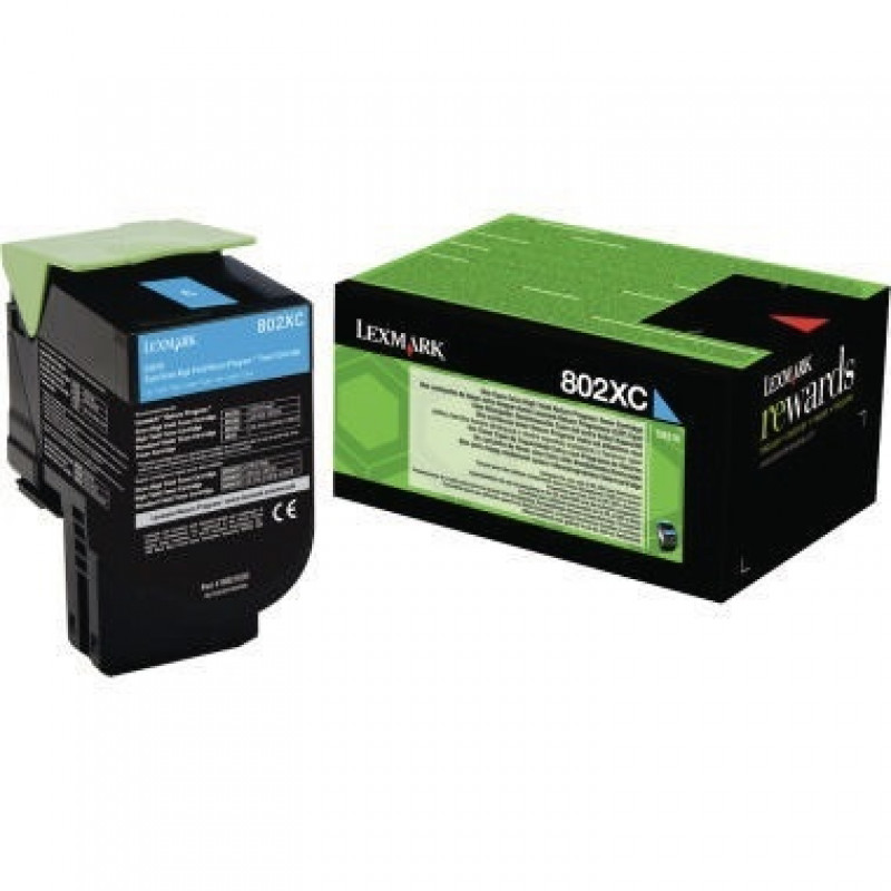 Lexmark Toner 802XC 80C2XC0 4.000Seiten cyan