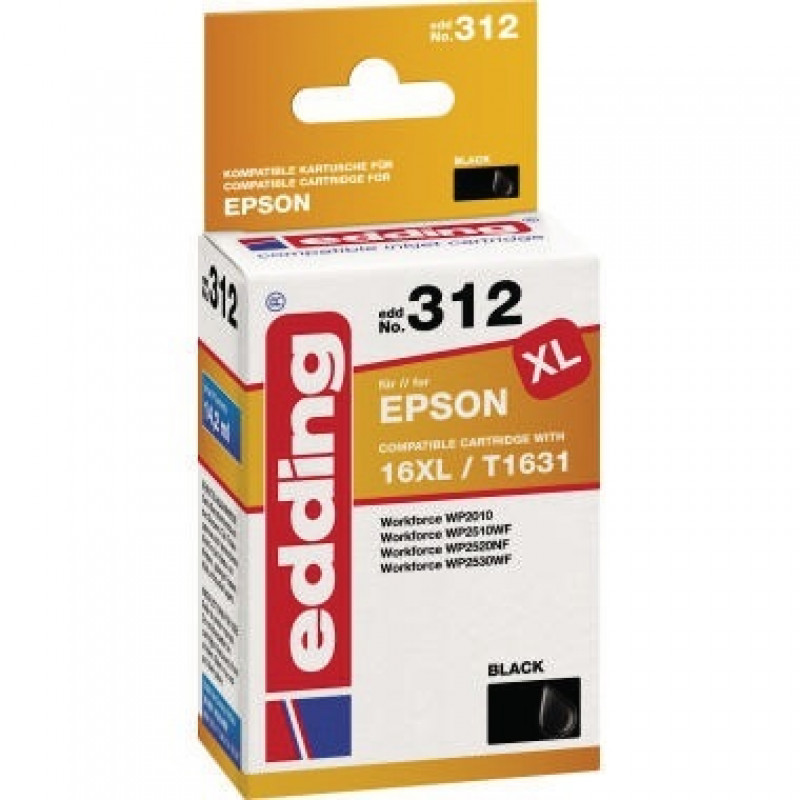 edding Tintenpatrone 18-312 wie Epson T1631 schwarz edding Tintenpatrone 18-312 wie Epson T1631 schwarz