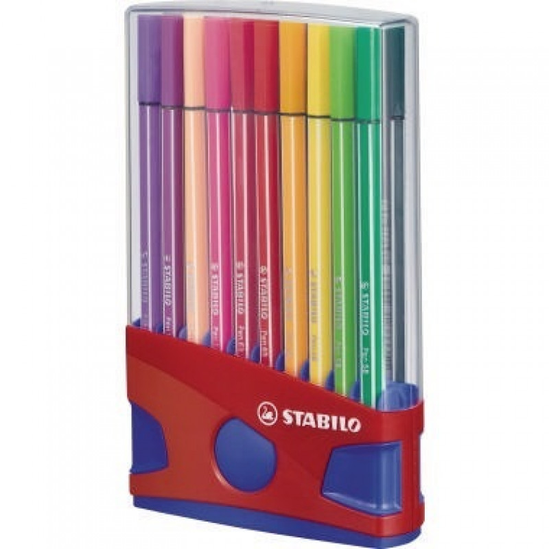STABILO Fasermaler pen 68 ColorParade 1mm sort. 20 St./Pack.