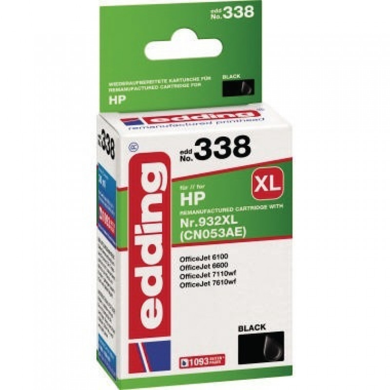 edding Tintenpatrone 18-338 wie HP Nr.932XL CN053AE schwarz edding Tintenpatrone 18-338 wie HP Nr.932XL CN053AE schwarz