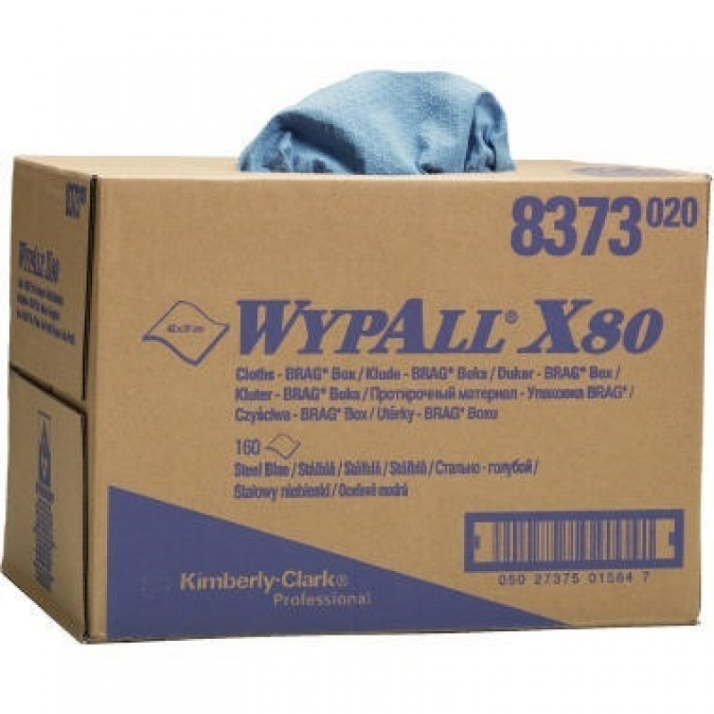 WYPALL Wischtuch X80 8373 1lagig 31x42cm blau 160 Bl./Pack.