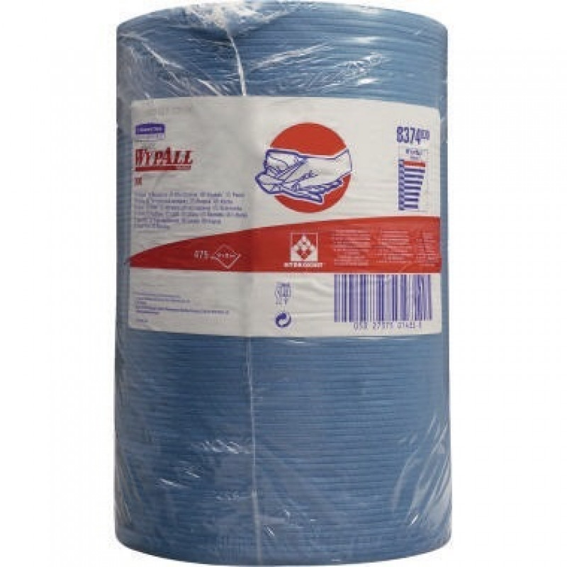 WYPALL Wischtuch X80 8374 1lagig 38x42cm blau 475 Bl./Rl. WYPALL Wischtuch X80 8374 1lagig 38x42cm blau 475 Bl./Rl.