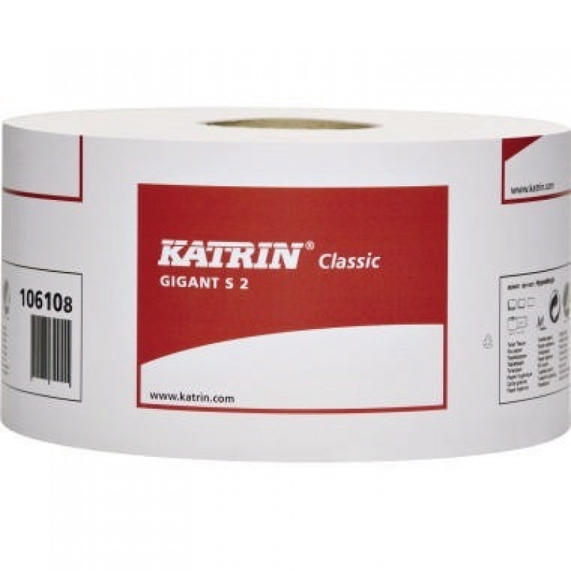 Katrin Toilettenpapier 2504 Classic Gigant S2 2lg. 150m ws 12 Rl./Pack. Katrin Toilettenpapier 2504 Classic Gigant S2 2lg. 150m ws 12 Rl./Pack.