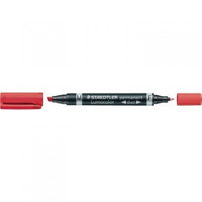 Staedtler Zweispitzmarker Lumocolor 348 B-2 nachfüll Rund/Keil rot Staedtler Zweispitzmarker Lumocolor 348 B-2 nachfüll Rund/Keil rot
