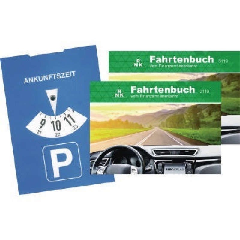 RNK Fahrtenbuch 3119/2 PKW DIN A6 quer 2 St./Pack. +Parkscheibe RNK Fahrtenbuch 3119/2 PKW DIN A6 quer 2 St./Pack. +Parkscheibe