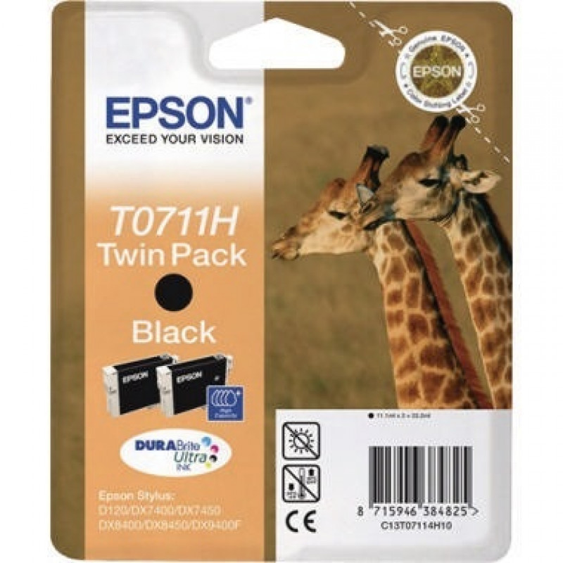 Epson Tintenpatrone C13T07114H10 schwarz 2 St./Pack. Epson Tintenpatrone C13T07114H10 schwarz 2 St./Pack.
