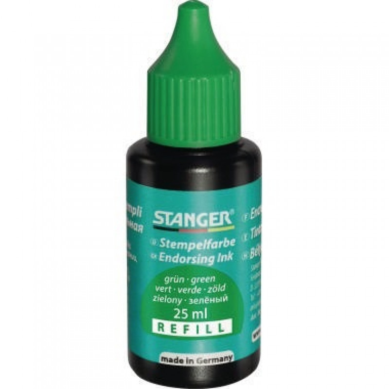 STANGER Stempelfarbe 01800602 25ml ohne Öl grün STANGER Stempelfarbe 01800602 25ml ohne Öl grün