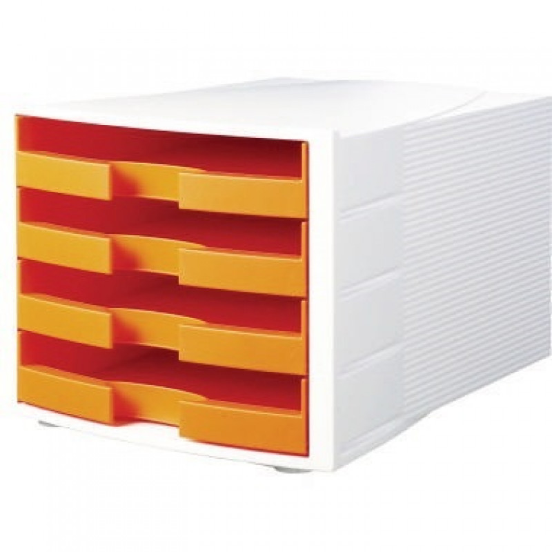 HAN Schubladenbox IMPULS 1011-X-51 DIN A4/C4 4Schübe offen ws/or HAN Schubladenbox IMPULS 1011-X-51 DIN A4/C4 4Schübe offen ws/or