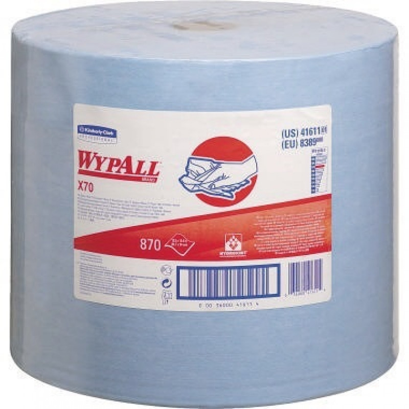 WYPALL Wischtuch X70 8389 HYDROKNIT 1lagig 34x31,5cm blau 870 Bl./Rl. WYPALL Wischtuch X70 8389 HYDROKNIT 1lagig 34x31,5cm blau 870 Bl./Rl.