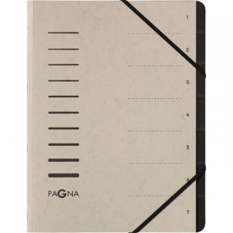 Pagna Ordnungsmappe 40058-21 DIN A4 7Fächer Pressspan h.grau Pagna Ordnungsmappe 40058-21 DIN A4 7Fächer Pressspan h.grau