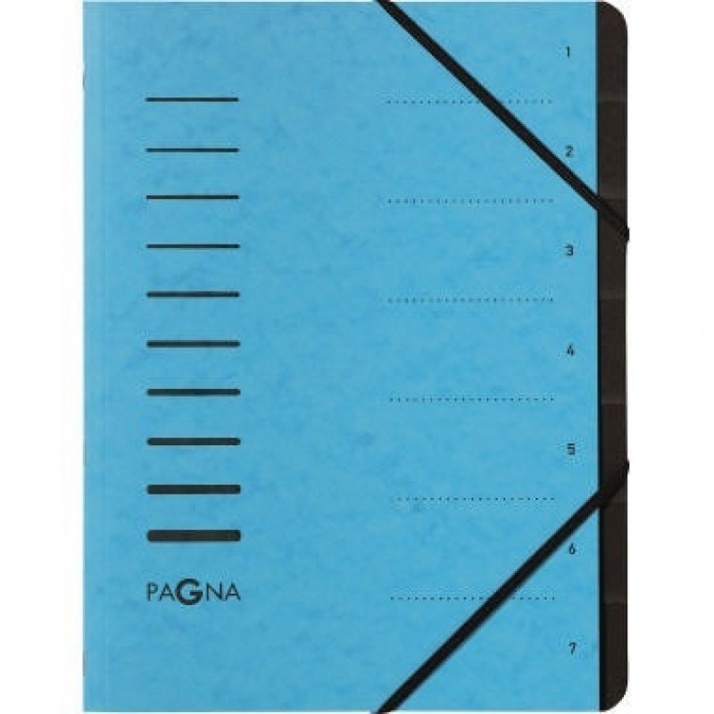 Pagna Ordnungsmappe 40058-18 DIN A4 7Fächer Pressspan h.blau Pagna Ordnungsmappe 40058-18 DIN A4 7Fächer Pressspan h.blau